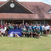 Over 70 women and girls celebrate a terrific softball cricket festival at Oswestry CC