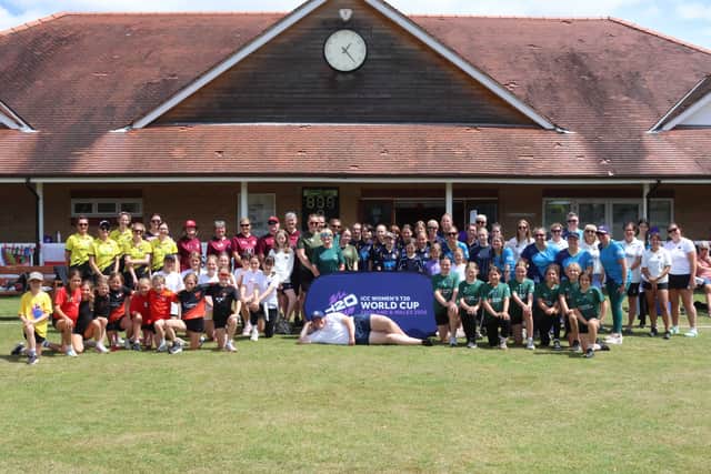 Over 70 women & girls celebrate a terrific softball cricket festival at Oswestry CC