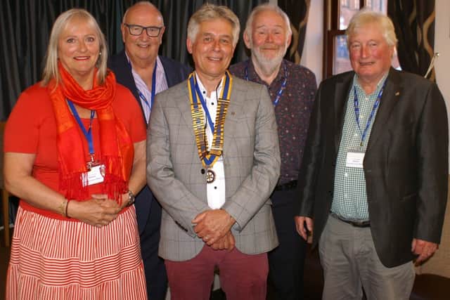 New key appointments for Rotarians Joycelin Hoyland, Ray Walker, Johnathan Callwood, Alistair Bates, Fred McDonogh