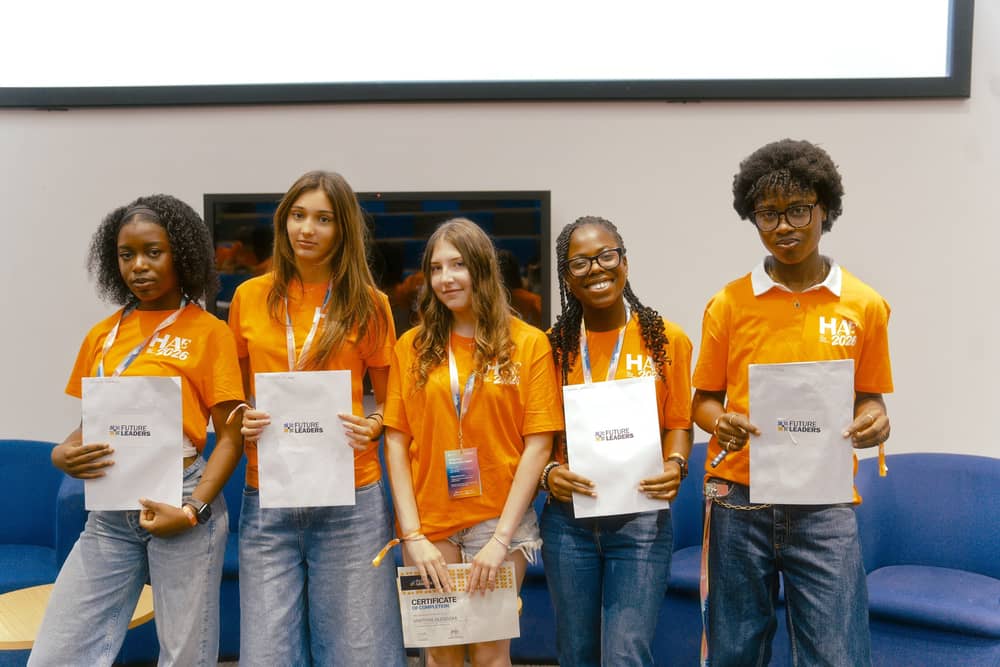 Students with their certificates afte rthe ceremony