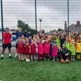 AFC Telford defender Oliver Cawthorne at the Summer Soccer School