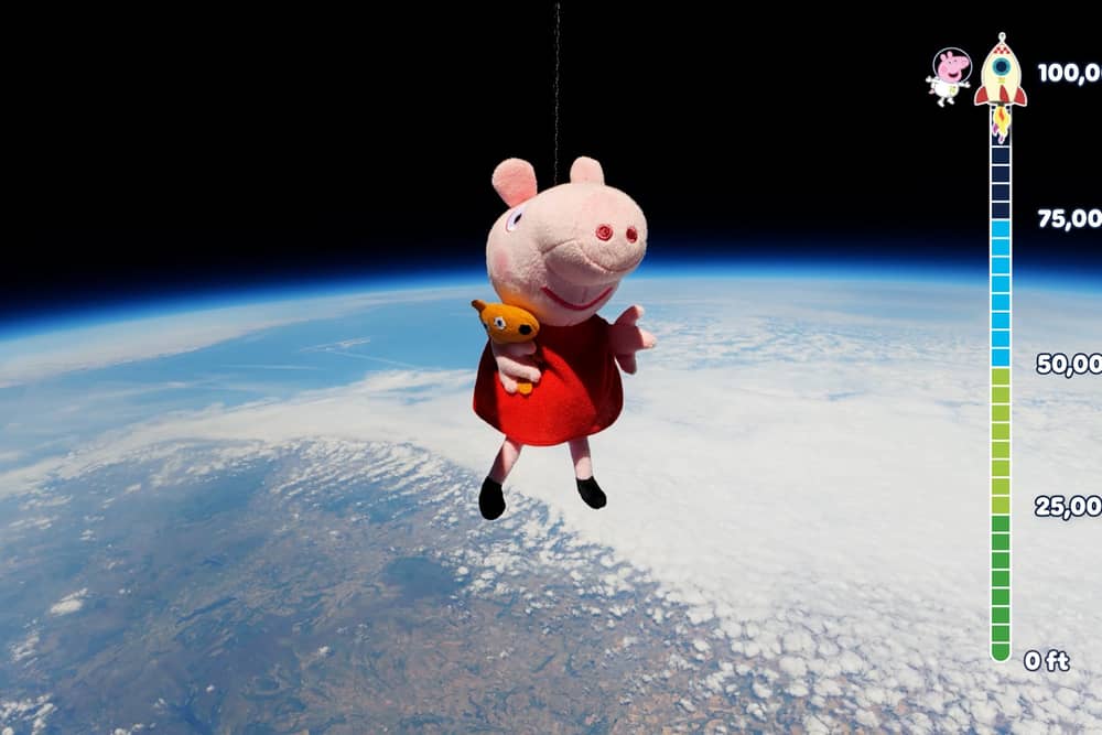Peppa Pig carried out her first-ever space mission