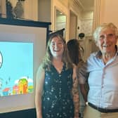 Hayley Garrod with Borderland president Brian Ashton