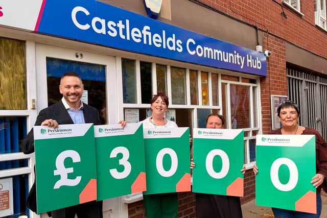Joe Turner, Managing Director Persimmon Homes West Midlands (far left), Shane Game, Founder of Shropshire Bereavement Group (far right)