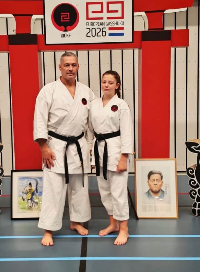 Sensei Max Beddow and Honor Dobson.
