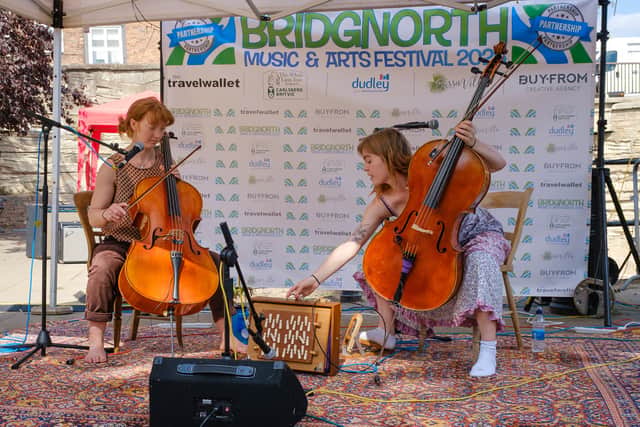 Bridgnorth Music & Arts festival is held in different settings across the town. This is ELM on the 2025 Quayside stage.