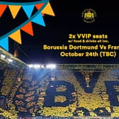 Details of the trip to Borussia Dortmund on offer in the Knockin & Kinnerley Cricket Club auction