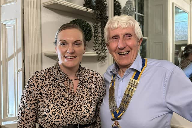 Tarrah Lewis & Borderland president Brian Ashton