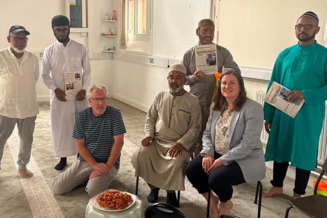 Shrewsbury MP Julia Buckley visiting the town's Muslim Centre