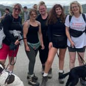 Sarah Hopes (far right) with her friends and family