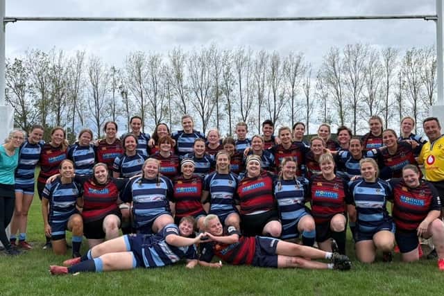 39 women and 14 debutants took to the pitch at Sundorne Castle for a historic passing-out match at Shrewsbury RUFC