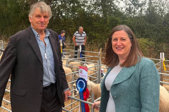 President of the Minsterley Show Phil Dudleston and Shrewsbury MP Julia Buckley discuss pressures facing farmers