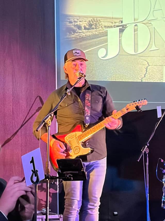 Dan performing live at the UK Country Music Awards in Derby.