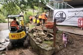 Much-needed repairs to a riverside path in Ludlow have started