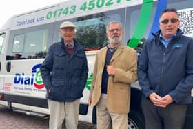 Shrewsbury Dial-a-Ride and Age UK Shropshire Telford & Wrekin have partnered to support local people living with dementia, including Nick Gibb (centre)