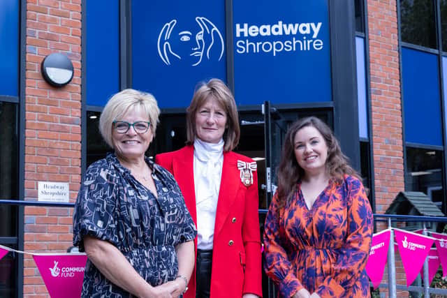 His Majesty’s Lord-Lieutenant of Shropshire, Anna Turner, at the official opening of the Headway Community Hub, Shropshire