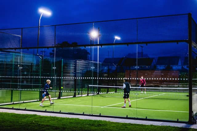 The new padel court at Prees club