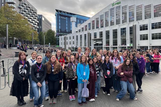 1st Pontesbury Guides & Rangers outside OVO Arena Wembley