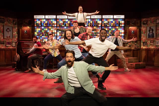 The cast of The Choir of Man on stage