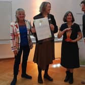 l to r: Prof Chris Pascal, Nancy Stewart (project lead, Birth to 5 Matters), Beatrice Merrick (Chair, Early Years Coalition), Dr Mario Wilhelm (vice-chair, Habermaass Foundation)