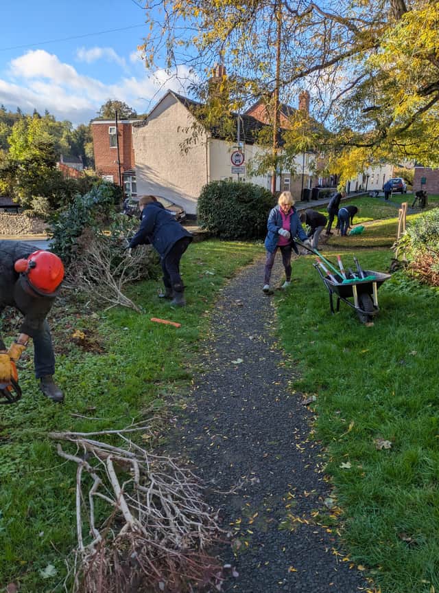 Volunteers hard at work