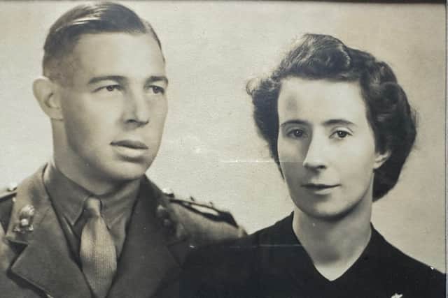 Chris’s parents, Paul and Patricia Bryan-Smith in 1943. They moved to Church Stretton after the war