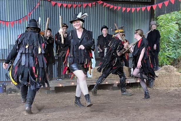 Oswestry Dark Morris mid dance