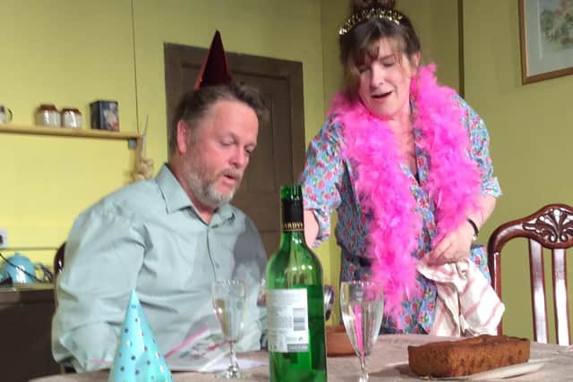 Tom and Barbara Good celebrating Tom's birthday