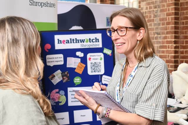 Emily Bell - Healthwatch Shropshire at a pubic event