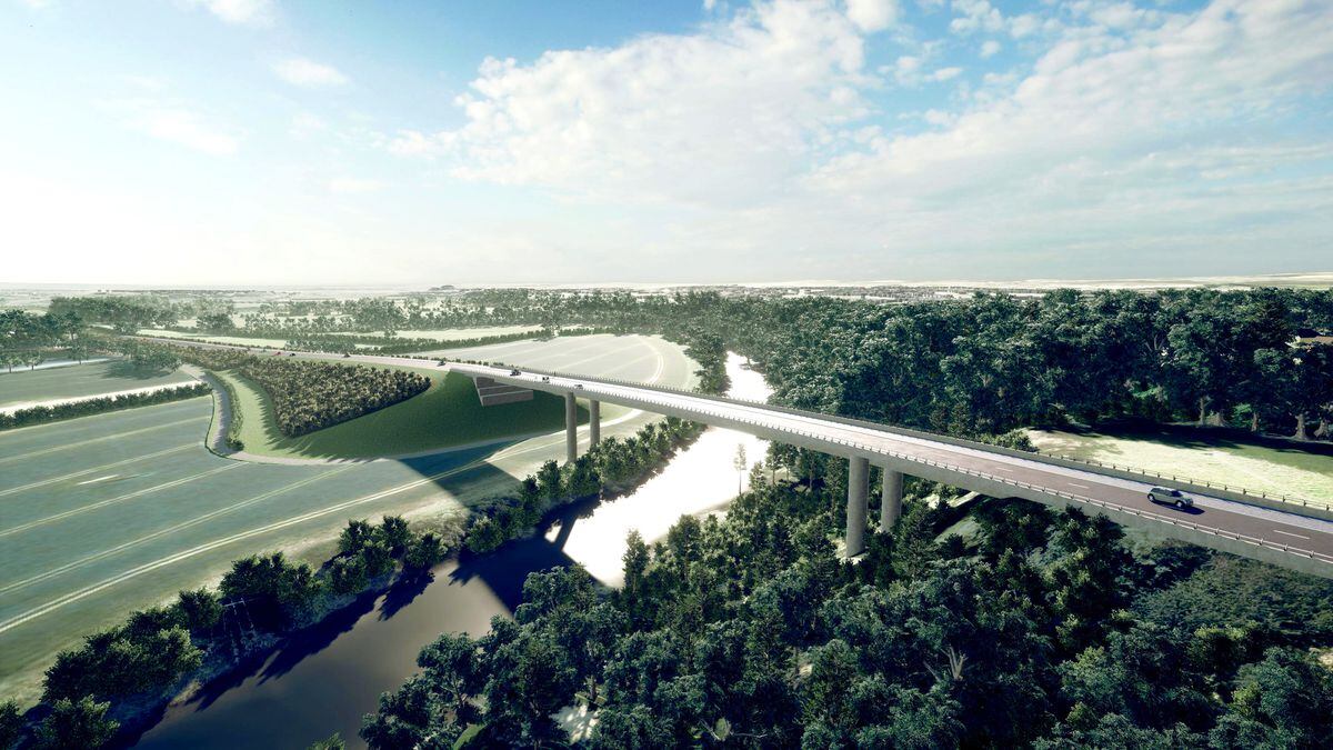 An artist’s impression of how the proposed North West Relief Road could look