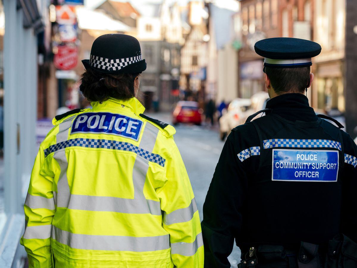 Police on the streets of Oswestry
