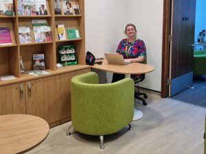 Ella Sadd, Macmillan Support Centre Assistant Manager at SaTH, at the new-look centre.