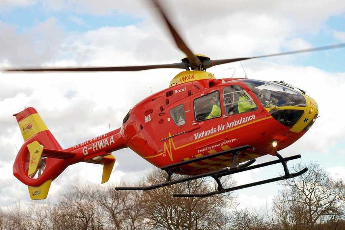 Woman airlifted to hospital with serious injuries after crash between car and bus in Telford