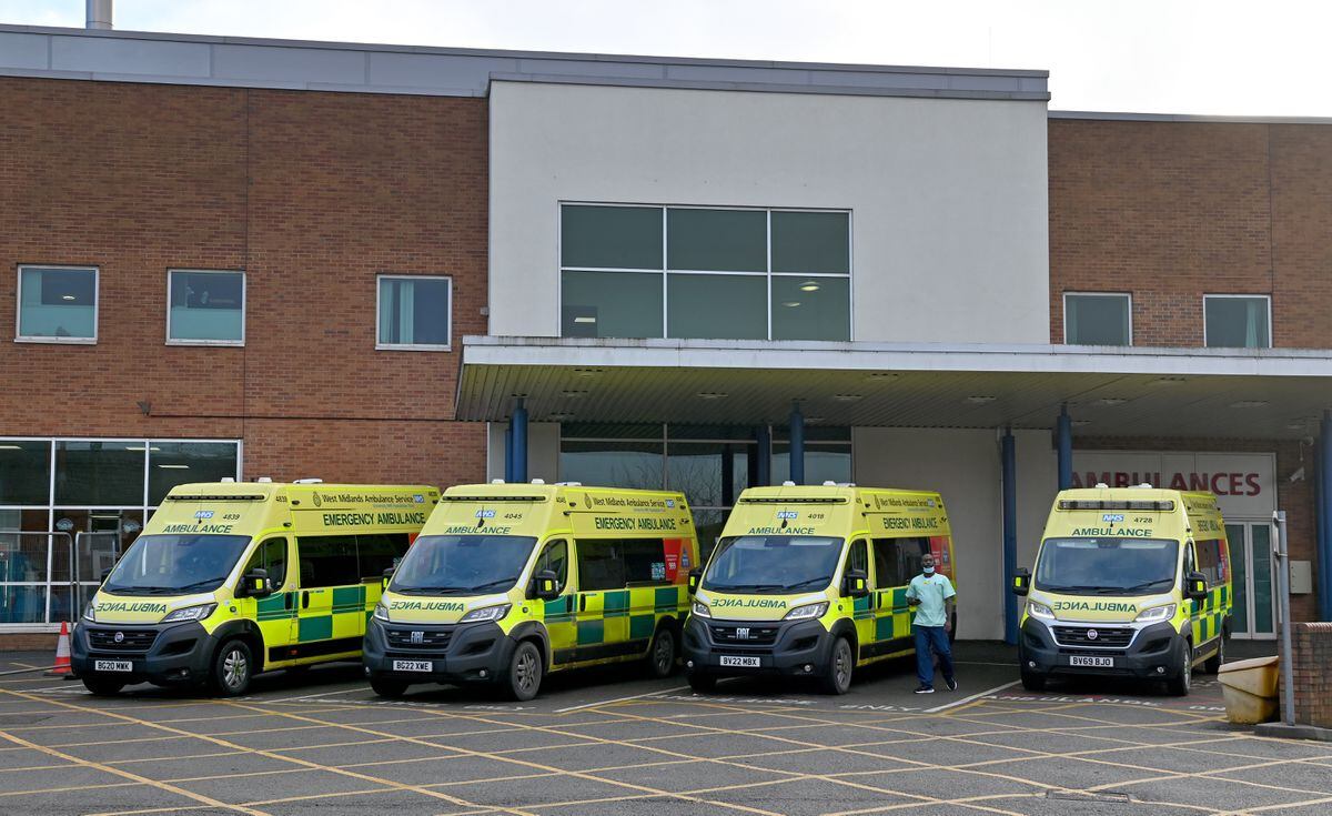 Ambulances at Sandwell General Hospital