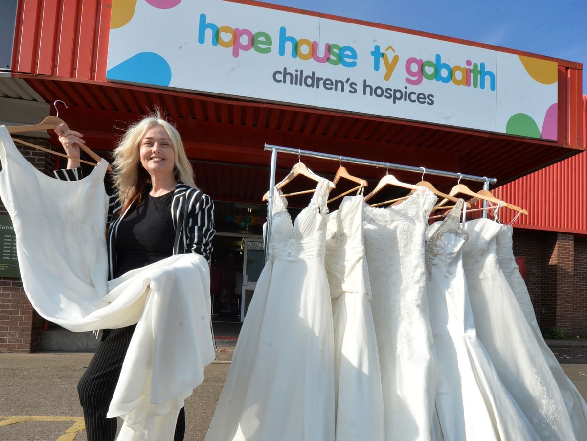 Wedding dress event at charity shop after dozens donated by bridal business