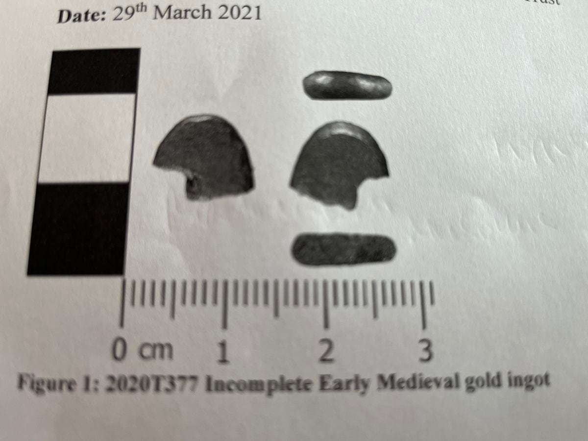 This is how the seventh century gold ingot measures up