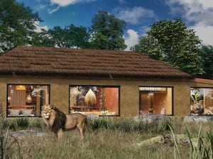 CGI image of the exterior of the Lion Lodges 