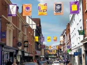 The Dali inspired flags in Shrewsbury