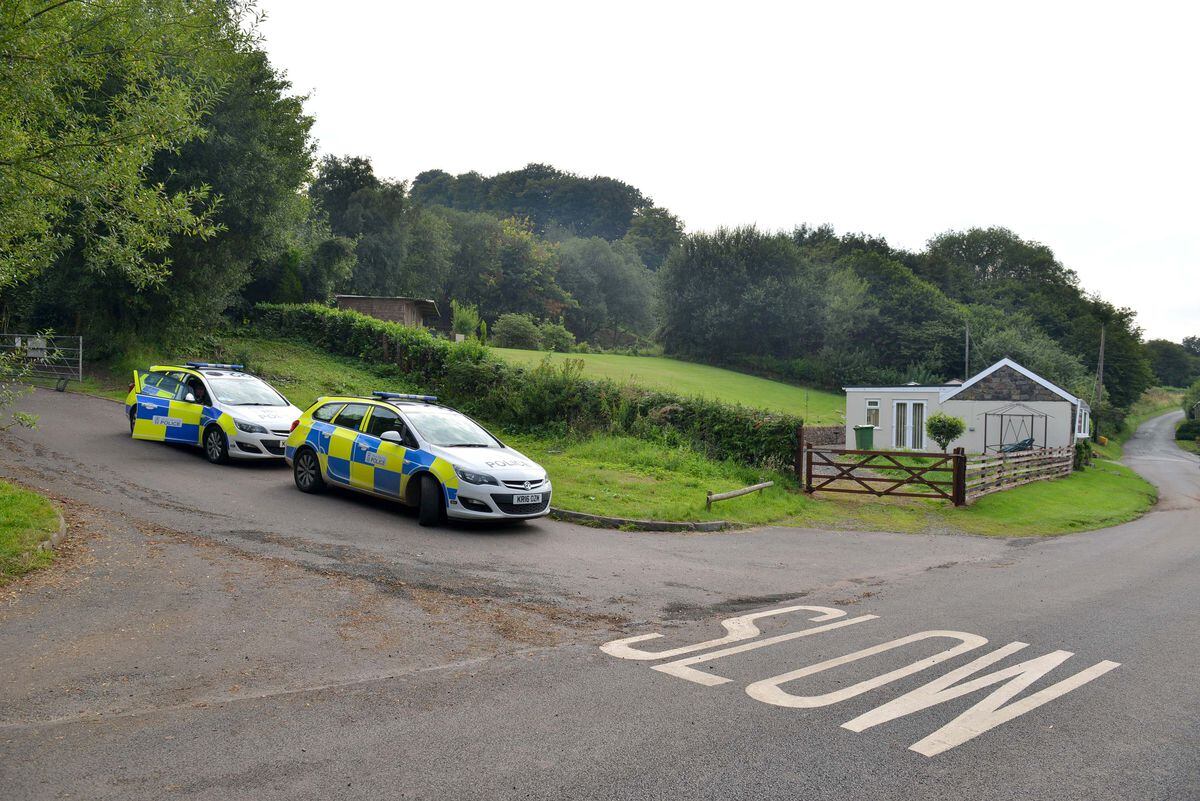 Police at Brown Clee Hill, Craven Arms