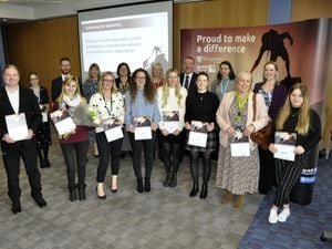 Award winners, training provider sponsors and highly commended apprentices at the 2022 Shropshire Council Apprenticeship Awards
