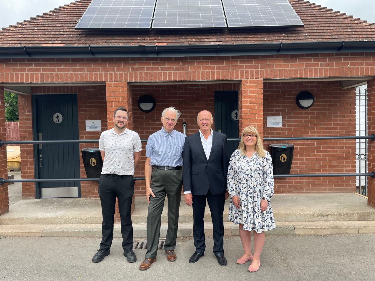 Tim Lewis, administration and amenities manager at Malvern Hills District Council, and councillors John Gallagher, Andrew Willmott and Lesley Bruton