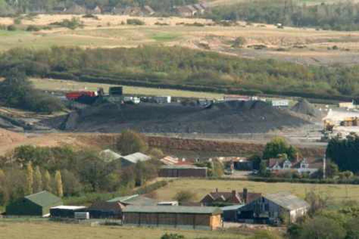 Looking down on Telford's opencast mine