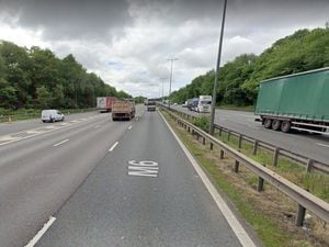 The M6 Southbound carriageway between Junctions 10 and 9 will be closed for nine nights. Photo: Google.