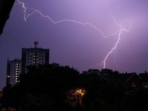 Thunderstorms have been predicted by the Met Office on Saturday