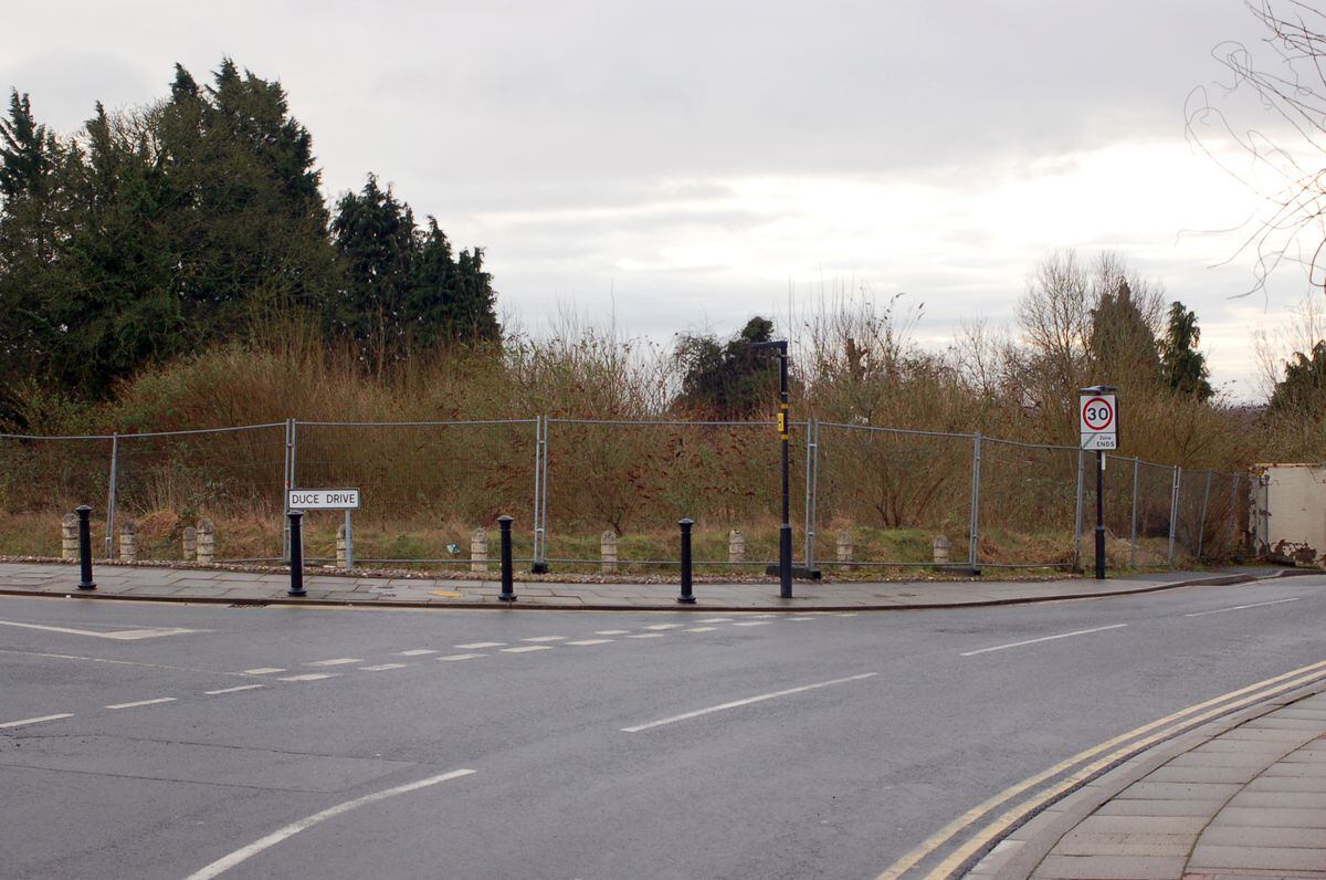 The site of the Dun Cow pub in 2020