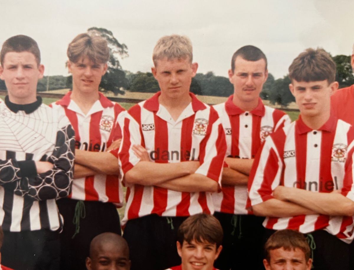 Rich Wilkinson pictured as a young footballer in his Stoke City kit