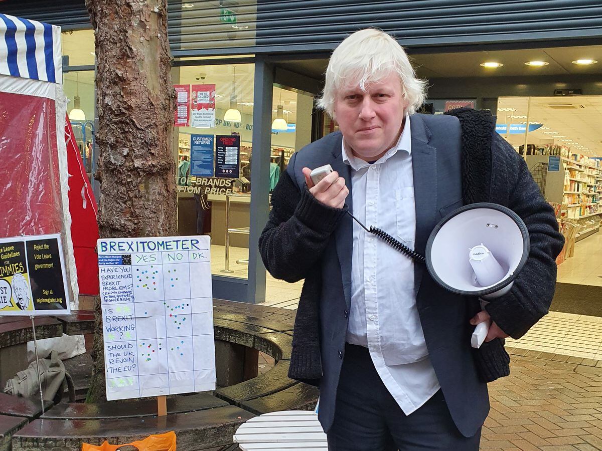 Boris Been-Bunged campaigning in the North Shropshire by-election