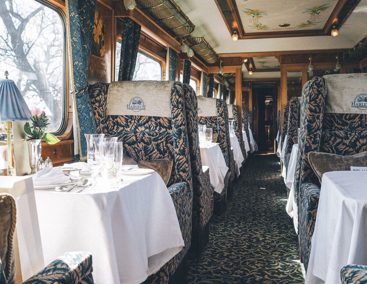 Passengers pay almost £500 to spend the day on the gleaming 1930s Pullman-style train