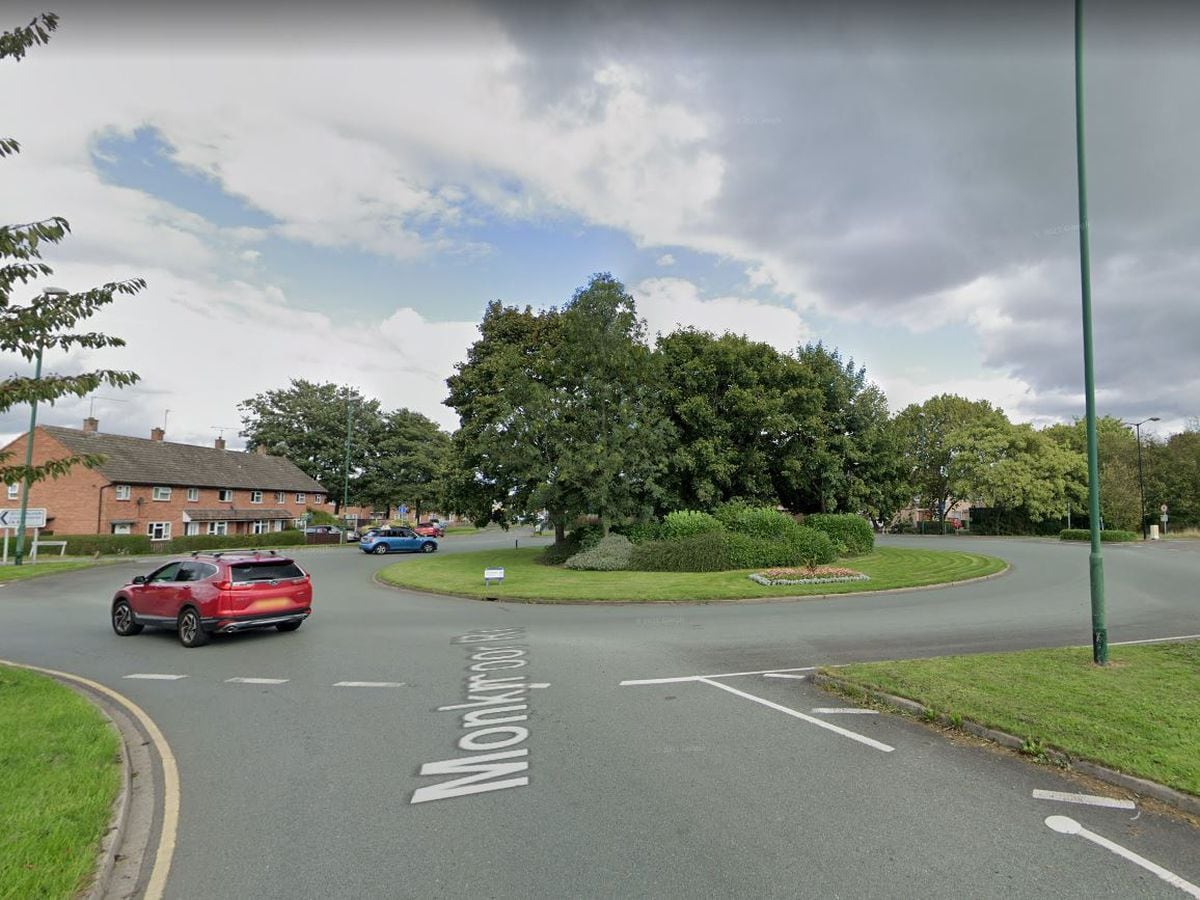 The roundabout where Monkmoor Road and Woodcote Way meet. Photo: Google