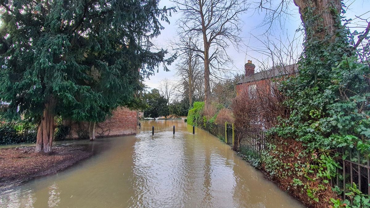 Flooding in Shrewsbury. Photo: Owain Betts